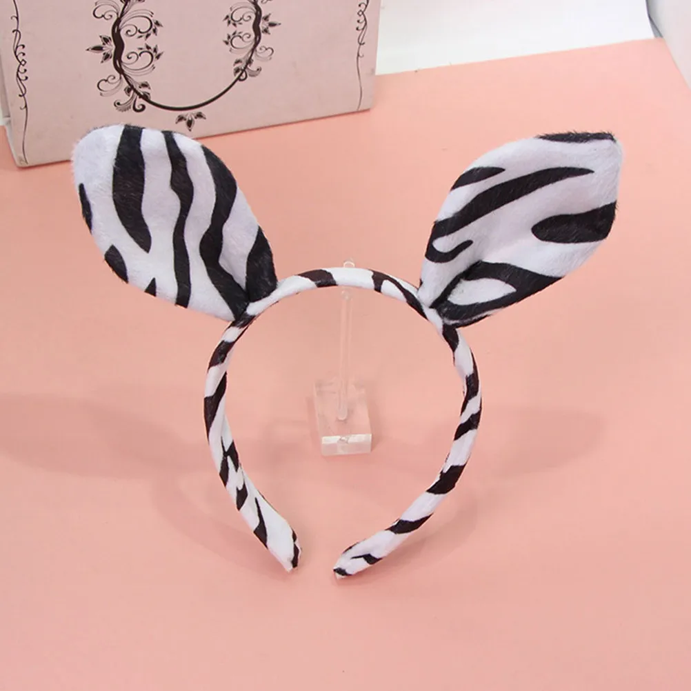 

2 шт. повязки на голову с ушками зебры, милый дизайн в виде животных, мягкие, удобные, регулируемые, для Хэллоуина, косплея, аксессуар для костюма, для девочек и женщин