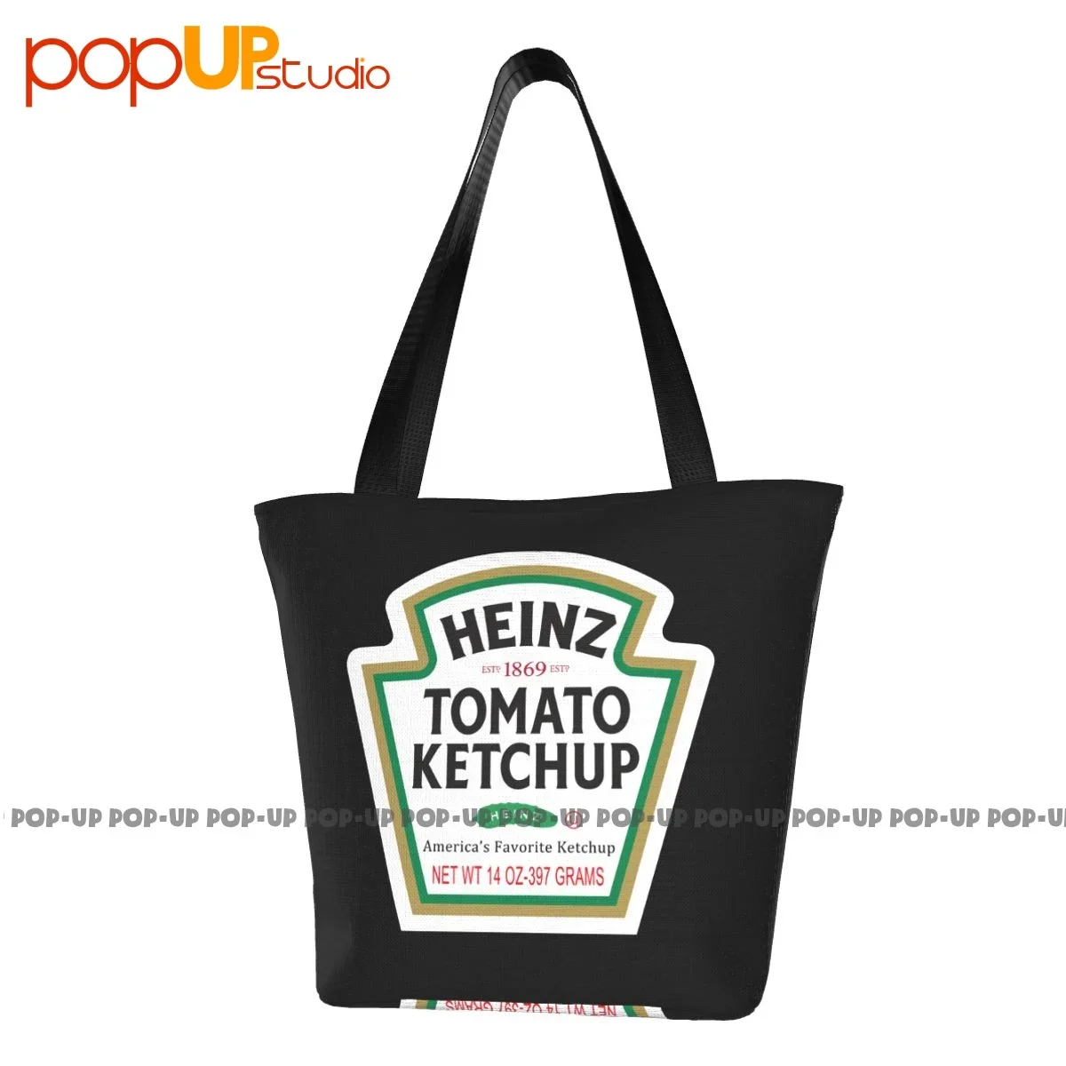 Heinz Americas Favorite Ketchup Graphic 80S anni \'90 borse retrò borsa per la spesa riutilizzabile borsa a tracolla