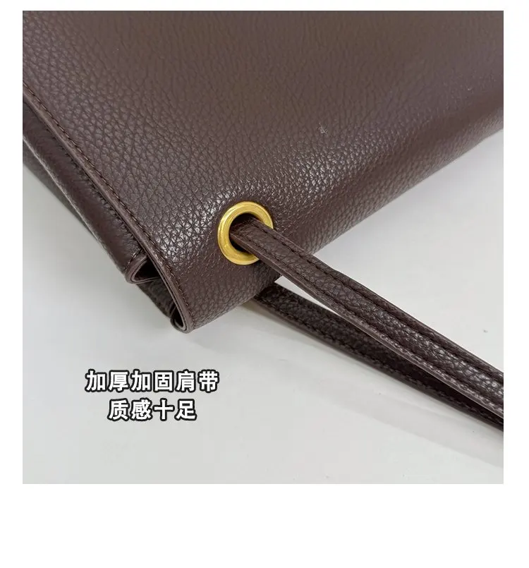 Bolso tipo cubo para mujer, diseño vertical de un solo asa, tapa abatible ancha, diseño sencillo y elegante, adecuado para adultos de 20 a 60 años.