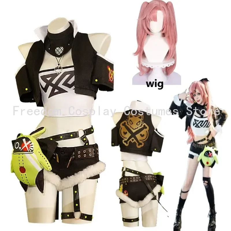 

Game Zenless Zone Zero Nicole Demara Cosplay Costume Outfit Dress ZZZ Demara COS Full Set Wig Niko Halloween Party Dress