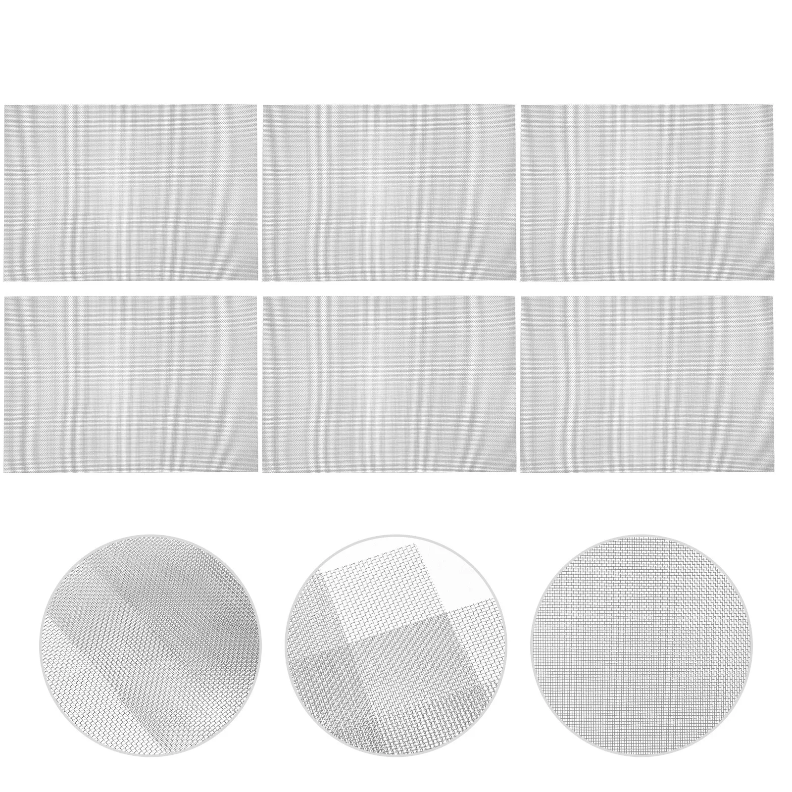 

6pcs Stainless Steel Wire Mesh For Garden Diy Projects Metal Filter Net Wire Netting Craft Fence Yard Air Brick Ventilation