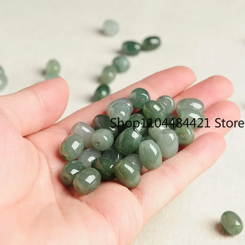 Grade A Myanmar Jadeite Ice Jades Rice Beads For Jewelry Making Diy String Bracelet Beaded Necklace Charms Jewellery Accessories