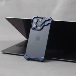 Titanium Metal Phone Case for IPhone 16 15 14 13 Pro Max Lens Film Aluminum Alloy Corner Pad Bumper Shockproof No Border Cover