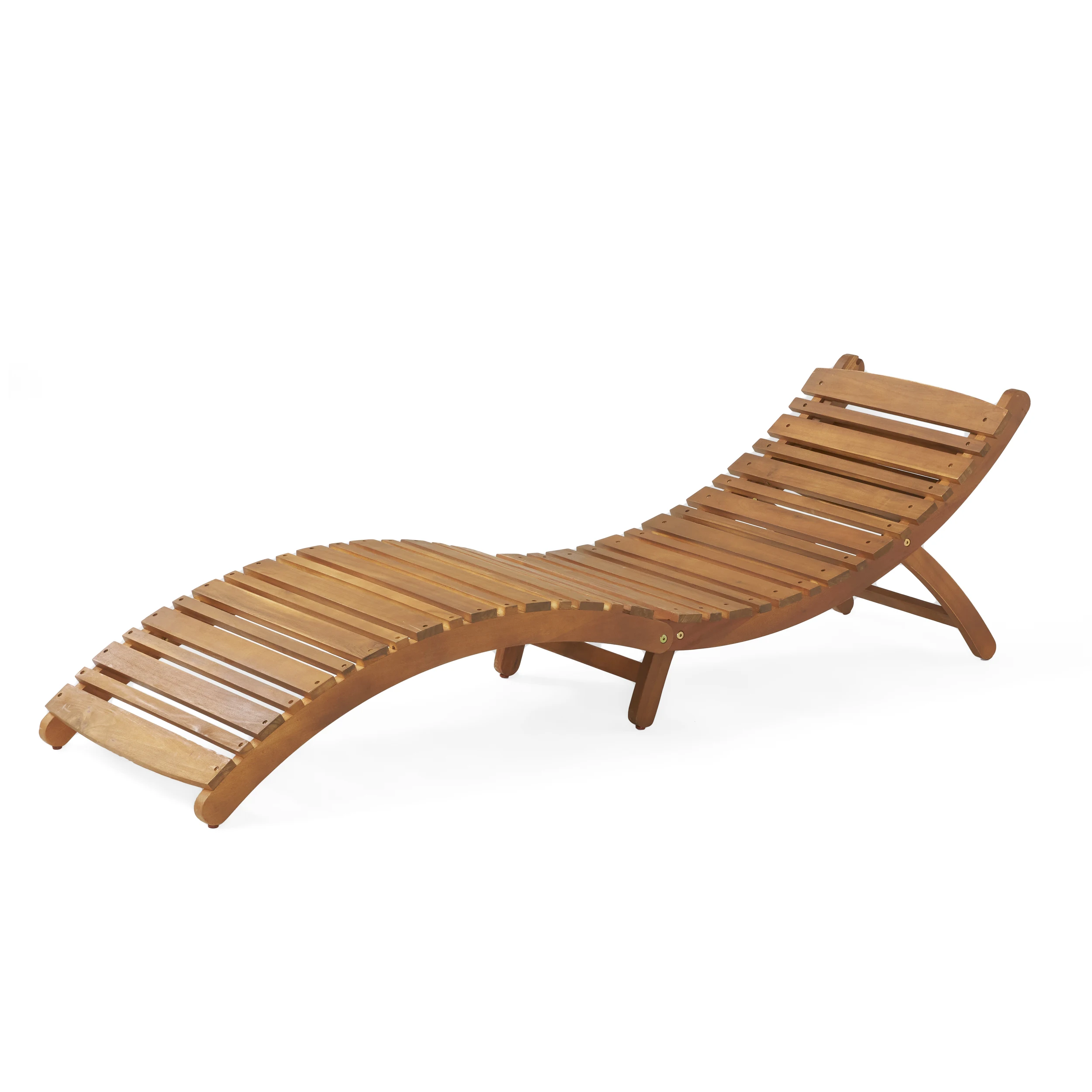 Acacia Wood Outdoor Foldable Chaise Lounge ,Stylish, Durable, Portable Relaxation for Your Outdoor Space