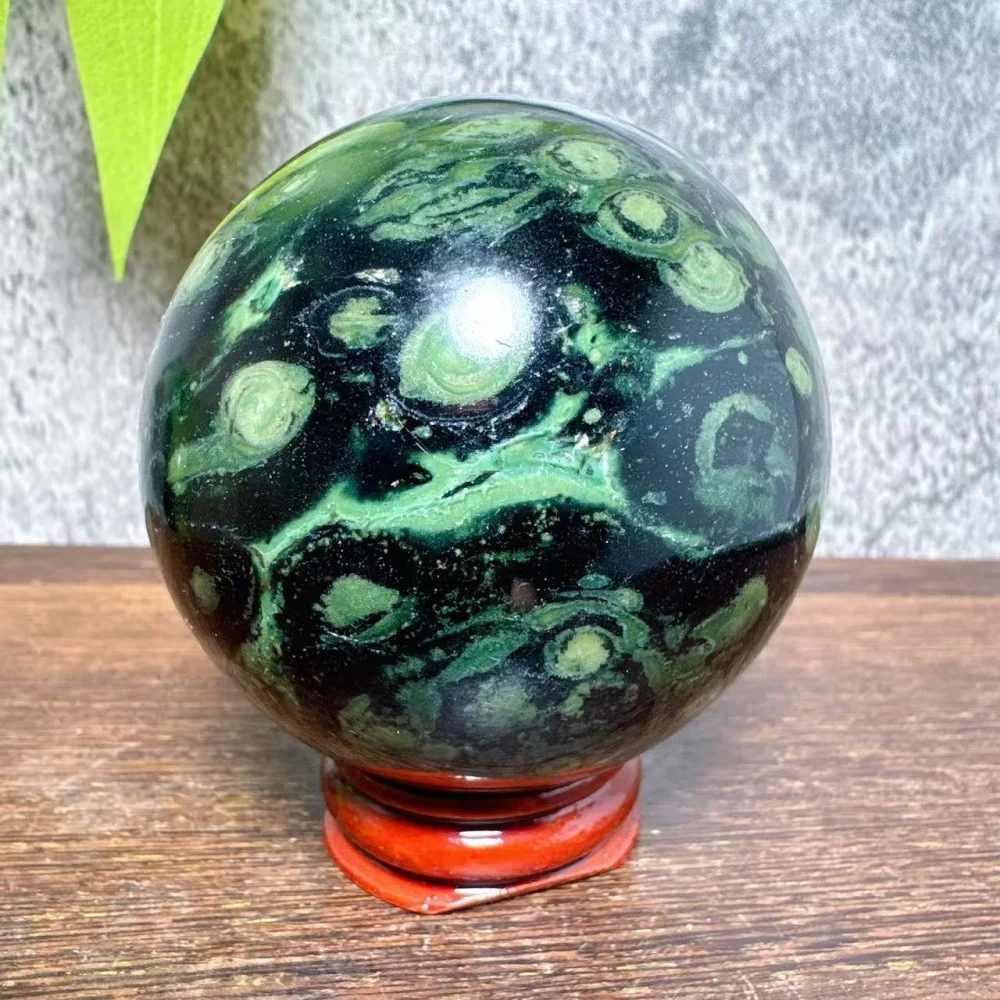 Malachite Sphere Crystal Natural Stone Quartz Minerals Home Decoritems Reiki Garden Gifts Energy Healing Luck Love +Stand