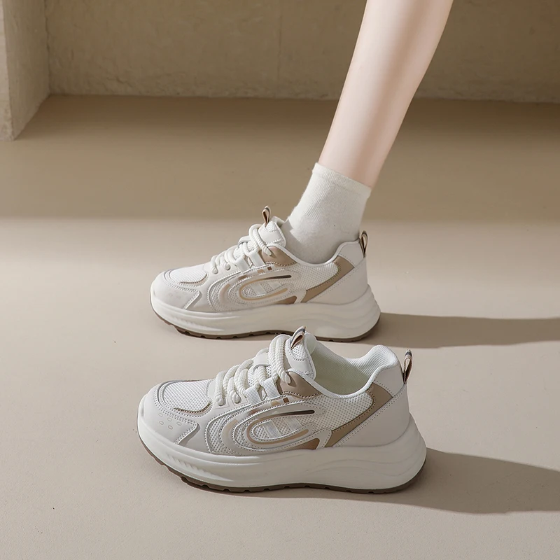 

CRLAYDK Women's Platform Sneakers Casual Tennis Comfort Chunky Fashion Shoes Walking Footwear Ladies Flat Sports Trainers