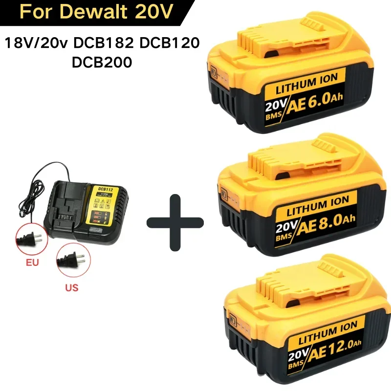 

6000 мАч, 8000 мАч аккумулятор DCB200 MAX для Flexvolt для Dewalt DCB606 DCB205 DCB206 DCB209 DCB182, аккумулятор для электроинструмента 20 в/60 в