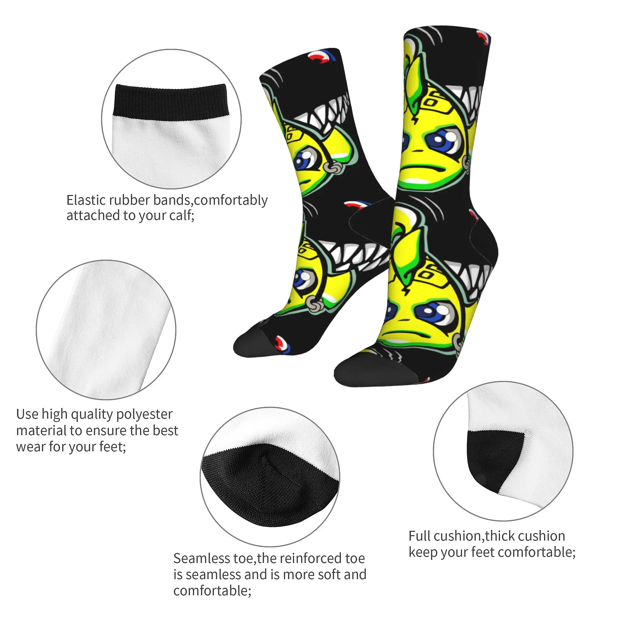Unisex Racing Speed Breathable Sports Socks, Unisex Motocross Socks, Outono, Inverno