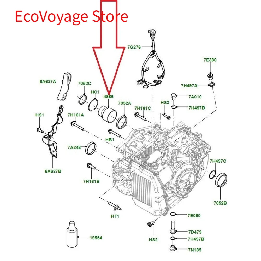 Luva diferencial de transmissão de carro para Land Rover Range Rover Evoque 2012 + para Freelander 2 2006-2014 LR002746