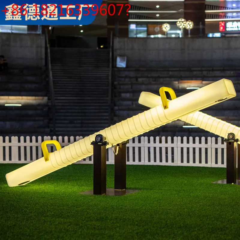 

Luminous seesaw parent-child interactive props Children's play facilities Cultural tourism landscape lights Outdoor landscape