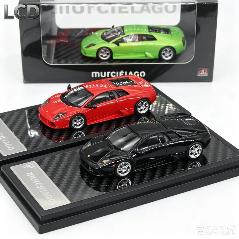 LCD 1:64 alloy model first generation bat Murcielago engine can cover alloy car model, adult collectibles, holiday gifts.