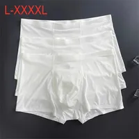 3 Pc Summer Ice Silk Underwear Men Sexy Boxers Seamless Male Underpants Plus Size Ultra-thin Trunk Shorts