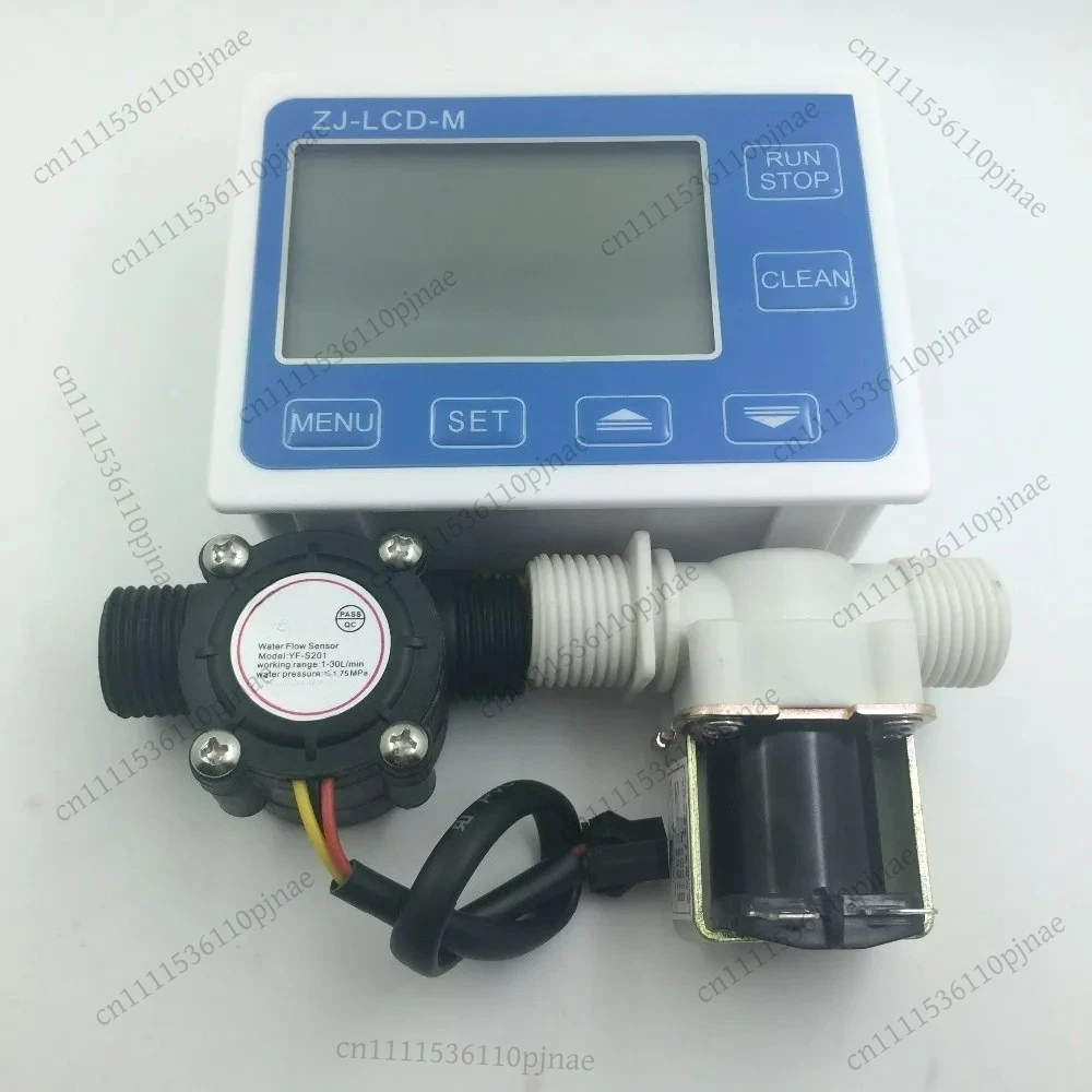 

Durable Quality 1/2" Water Flow Control Meter LCD Display + Flow Sensor + Solenoid Valve Light Weight