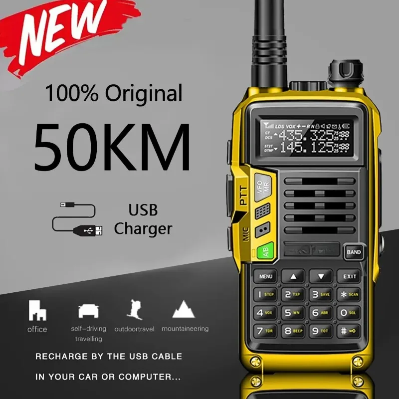 UV‑S9PLUS Handheld Two‑Way Radio UV Dual‑Band Outdoor High Power Civil Walkie Talkie Wholesale Communication Device