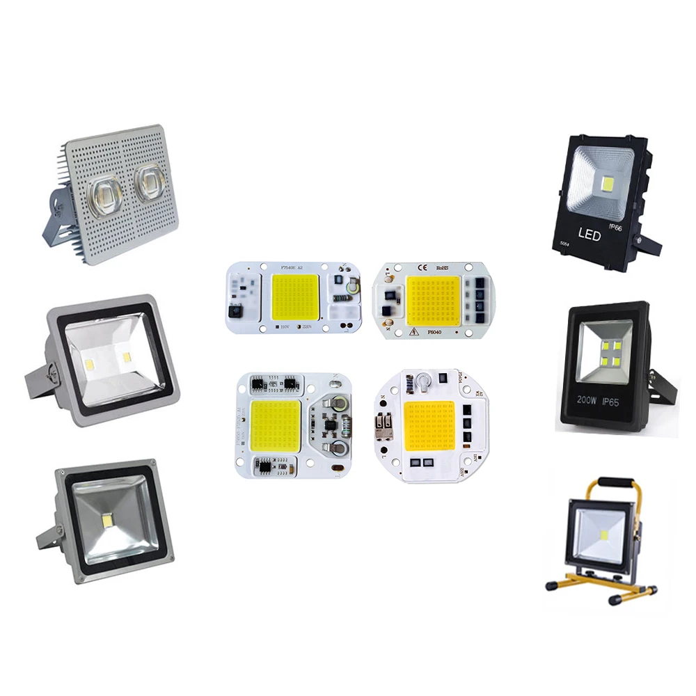 LED lighting accessories: 20W/30W/50W AC 220V COB module chip, outdoor spotlights, spotlight, DIY lighting source alternative