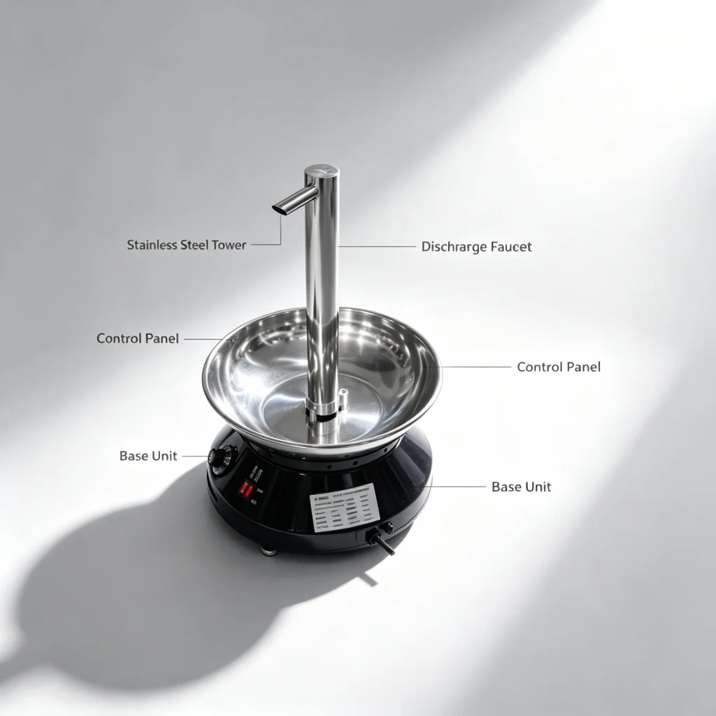 Electric Commercial Chocolate Fountain Tower Dispenser Equipped with Faucet, Catering Equipment for Party Banquet Dessert
