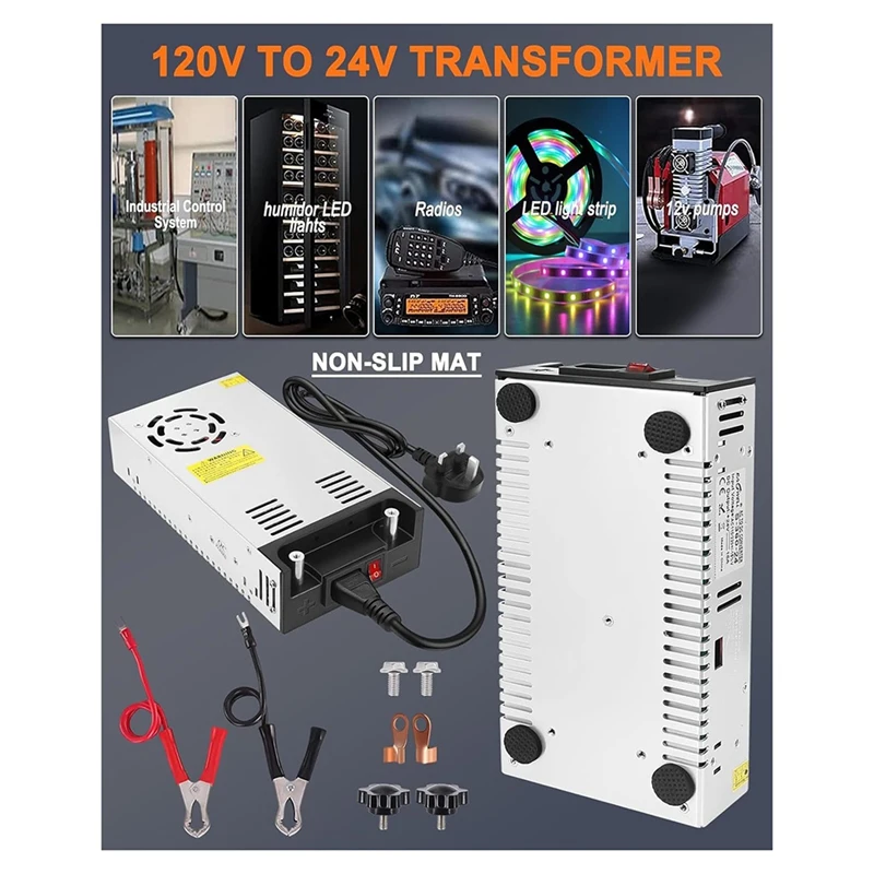 ABPP-إصدار تيار مستمر 24 فولت 15A 360 واط مصدر الطاقة ، 110 فولت التيار المتناوب إلى تيار مستمر 24 فولت محول تحويل محول الطاقة لشريط الضوء LED راديو الولايات المتحدة التوصيل