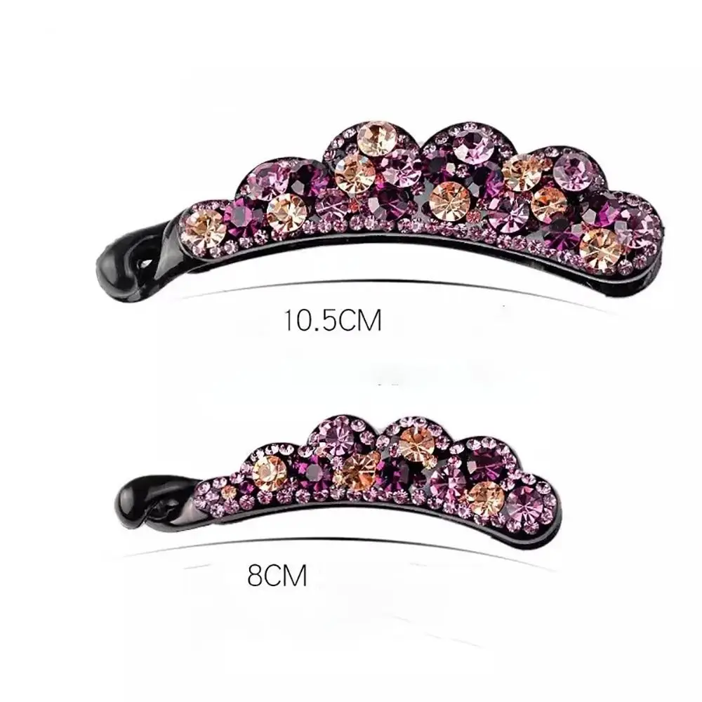 1Pc Korean Elegant Rhinestone Banana Clip Vertical Hair Clips Hairpins Barrettes For Women Girls Hair Accessories