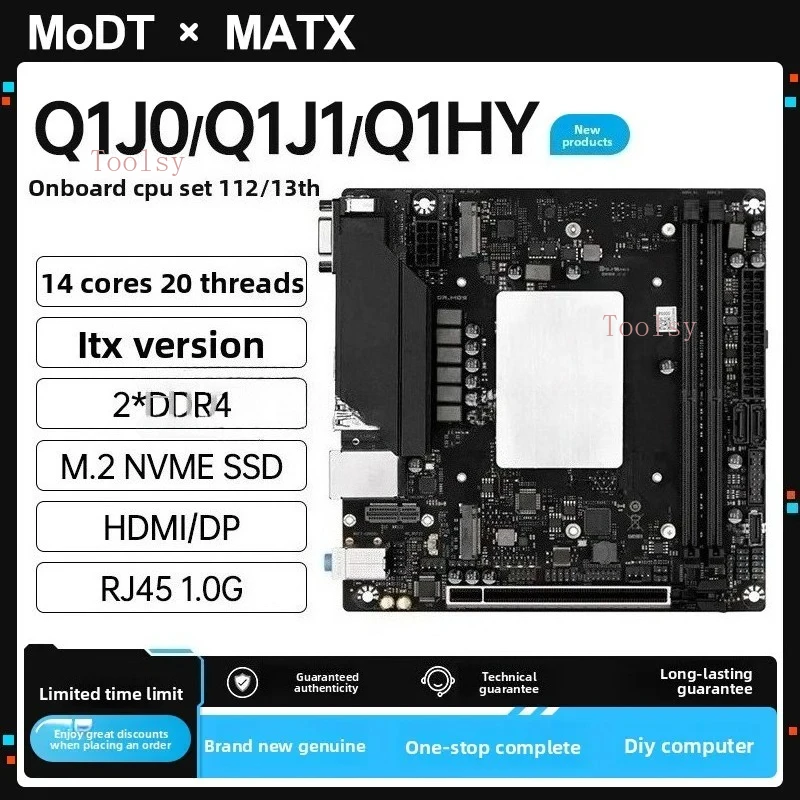 Q1HY/Q1J0 마더보드와 CPU 키트 i9 13900 데스크탑 ITX 컴퓨터 DIY 게이밍 오피스 DDR4 썸네일 2