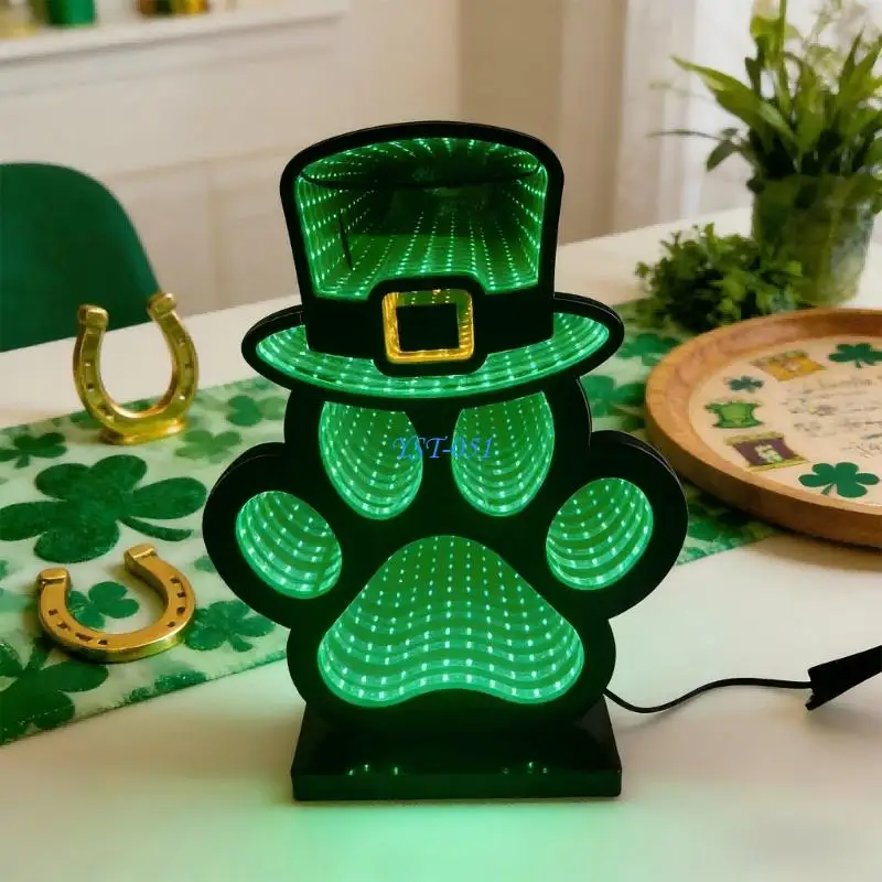 E15A LED Festival Light Hat Footprint Infinitely Mirror Tunnel Light Home Decoration