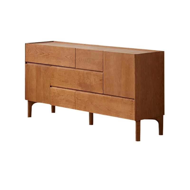 

Cherry wood seven-bucket locker storage bedroom wardrobe irregular drawer living room side cabinet