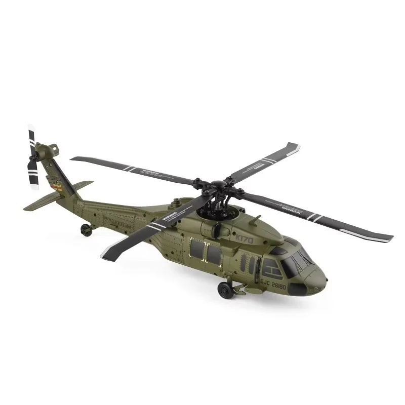 WL Tech K170 Black Hawk UH60L Symulowany Czterokanałowy Bezszczotkowy Model Helikoptera RC z Czterema Śmigłami, Utrzymujący Stałą Wysokość, do Treningu i Nauki