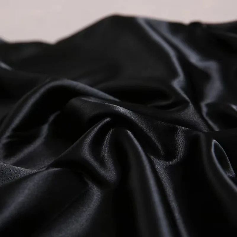 2 Stück Polyester-Satin-Kissenbezug, bequemer Haar- und Schönheitskissenbezug für Bettkissen, Heimdekoration, Standard/Queen-Size – Detail 4