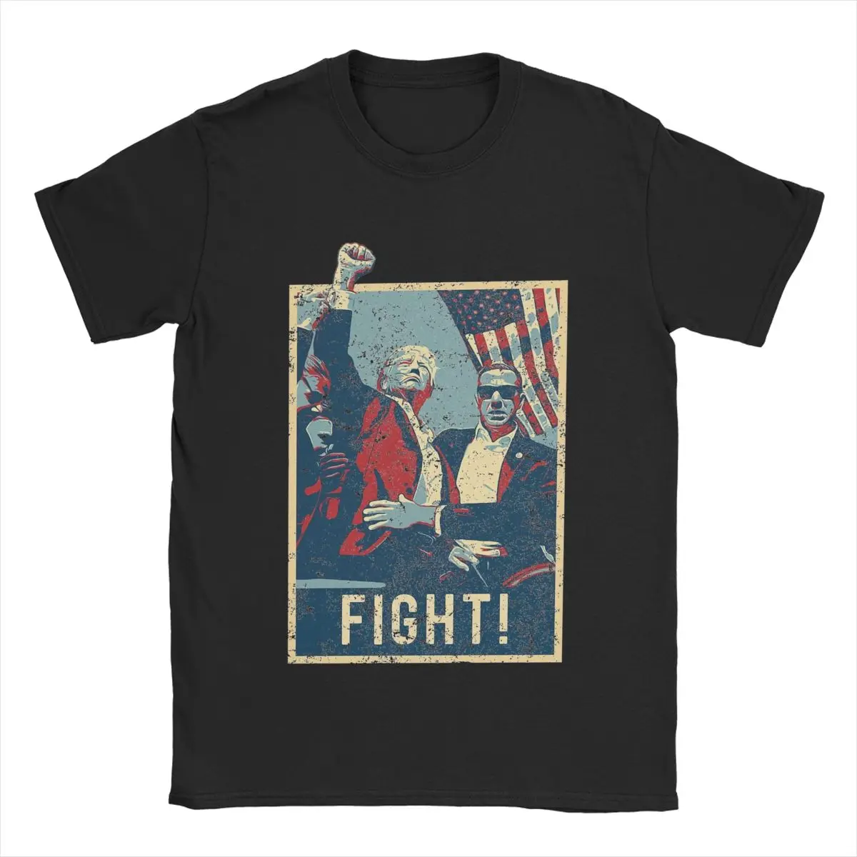 

Donald Trump Fight 2024 Shot Pennsylvania Men T Shirt Crazy Tees Short Sleeve Round Collar T-Shirt Cotton Unique Clothes