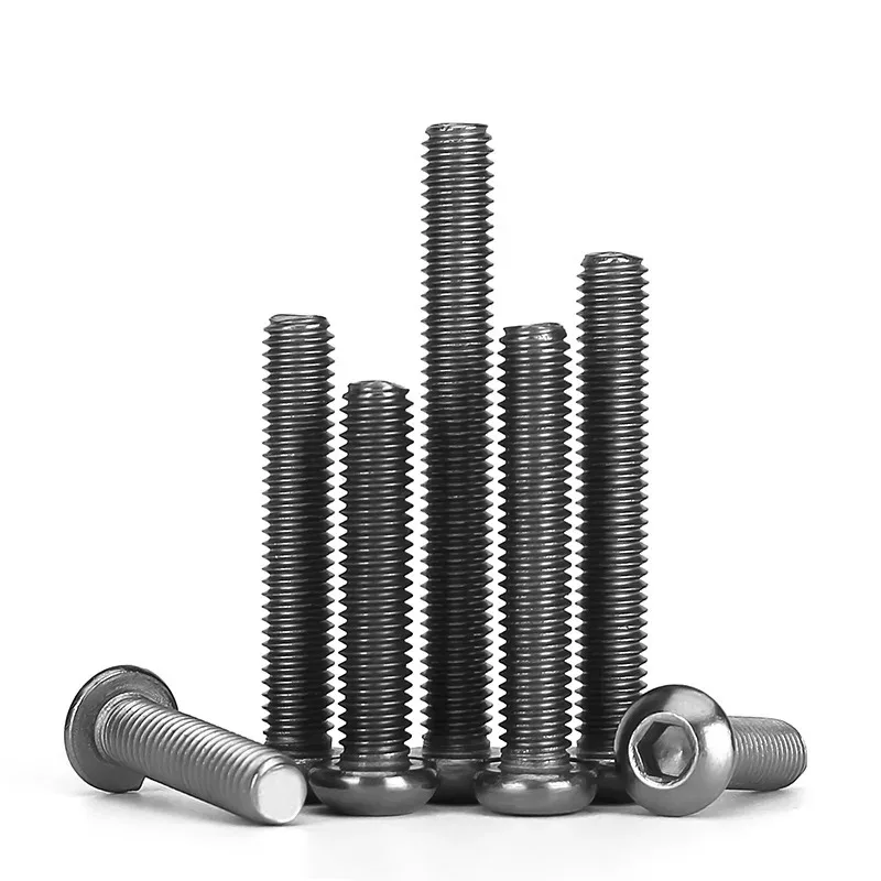 

TA2 Titanium Hexagon Socket Screws M2-M8 Pan Round Head Cup Button Allen Bolts Lightweight Corrosion Resistant