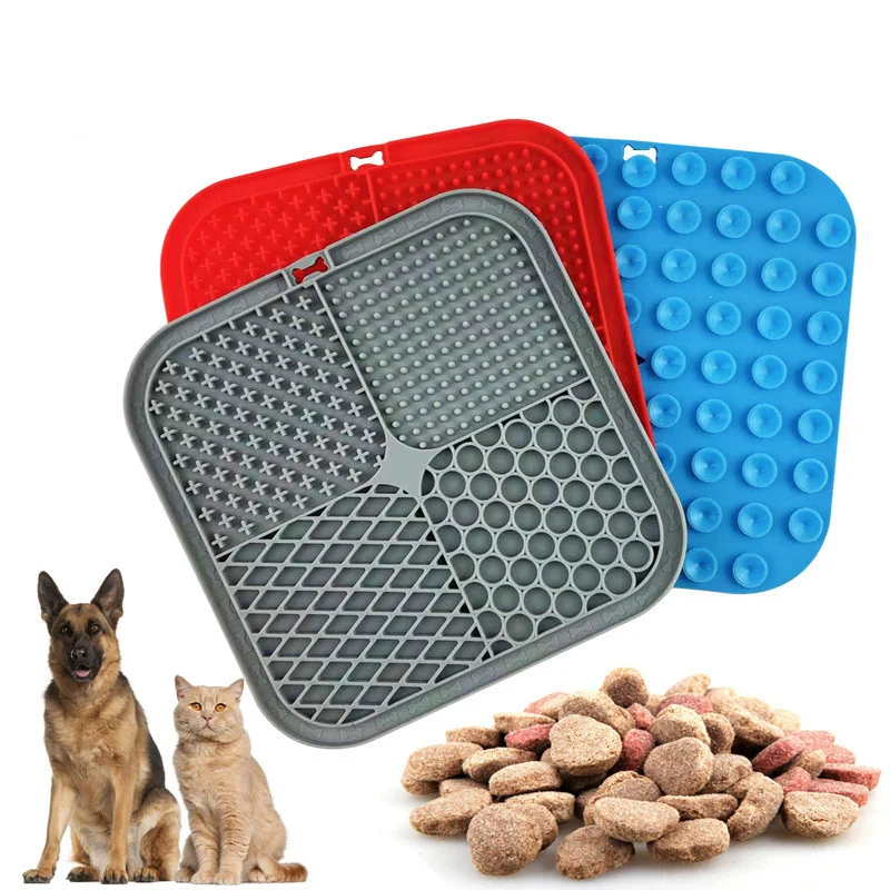 Pet Supplies Dog Silicone Distracted Licking Food Pad Cat Slow Food Bowl Sucker Placemat Pet Anti-slip Anti-choking Eating Gear