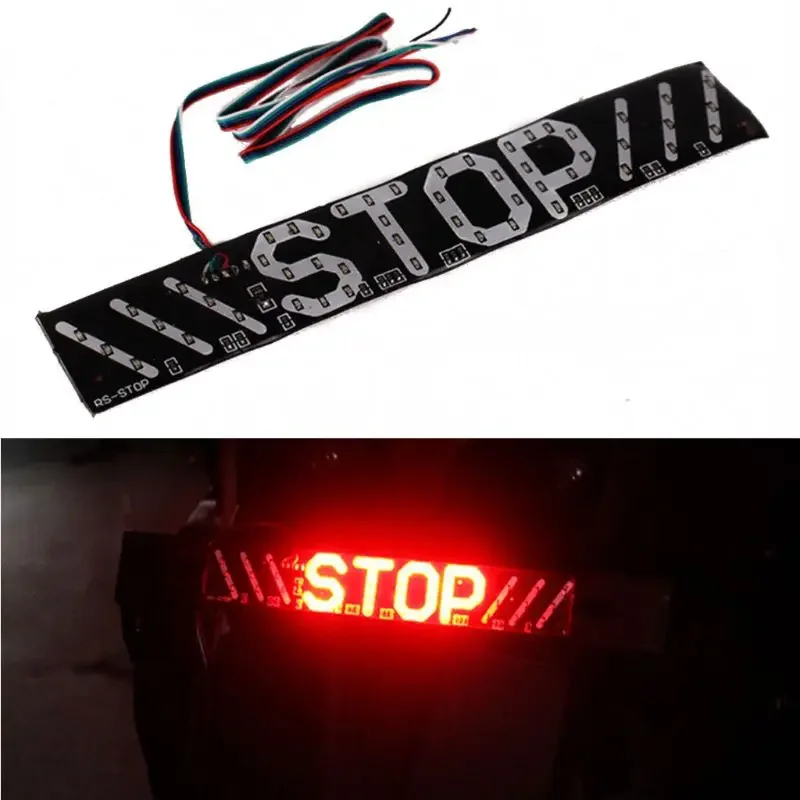 Portable Stop Light STOP Light Mini Motorcycle Rear/Front LED Lamp Licence Plate Number Light