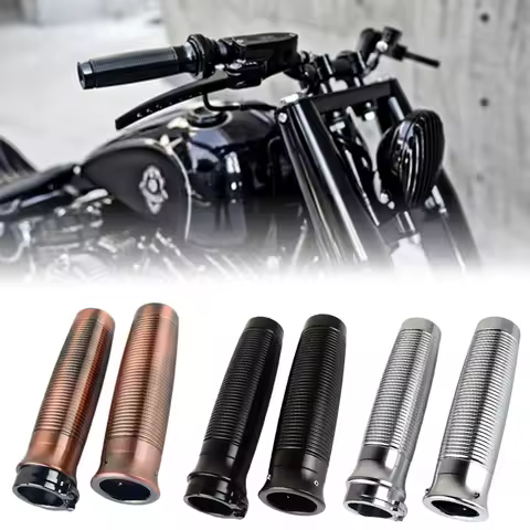Aluminum 1" Handlebar Hand Grips Fit For Harley XL883 1200 Dyna Cruiser Bobber Chopper