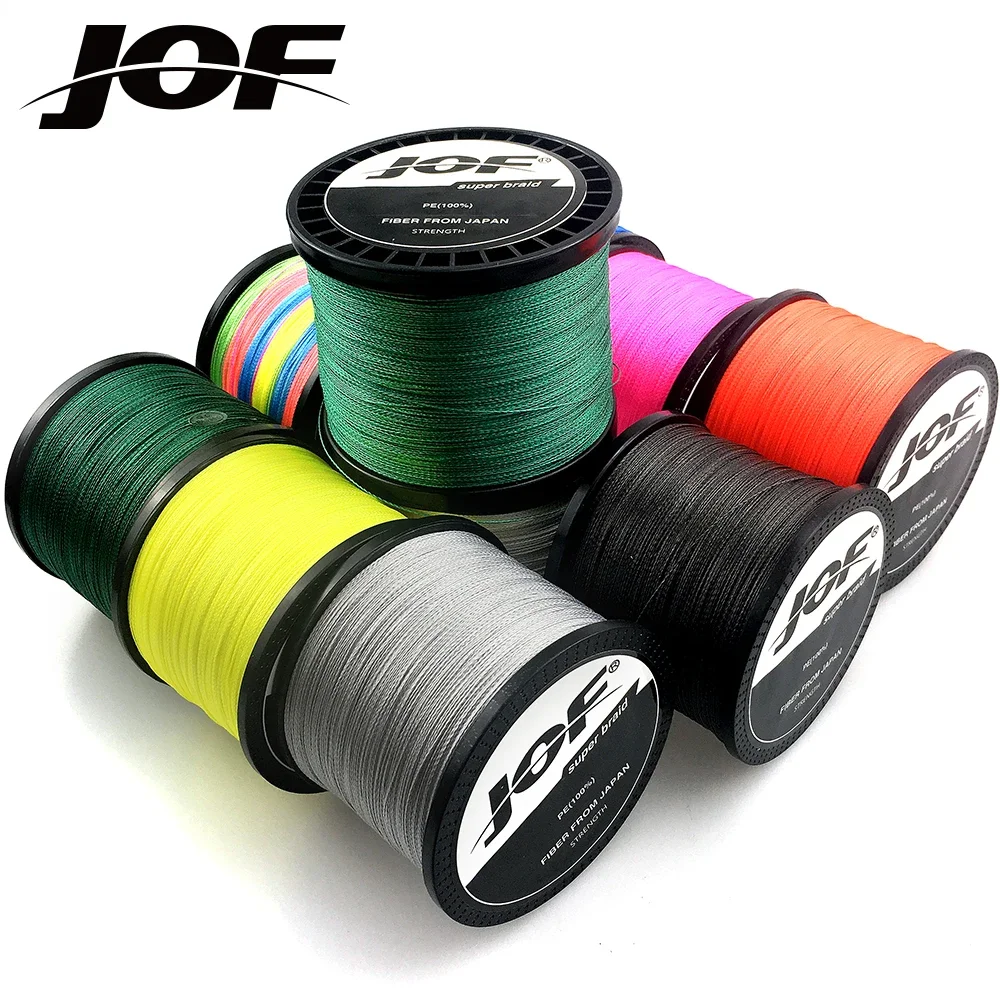 

JOF PE Braided Wire Fishing Line 1000M 500M 4 Strands 0.10mm-0.70mm 10LB-120LB Japan Strong Multifilament Fiber Fishing Line