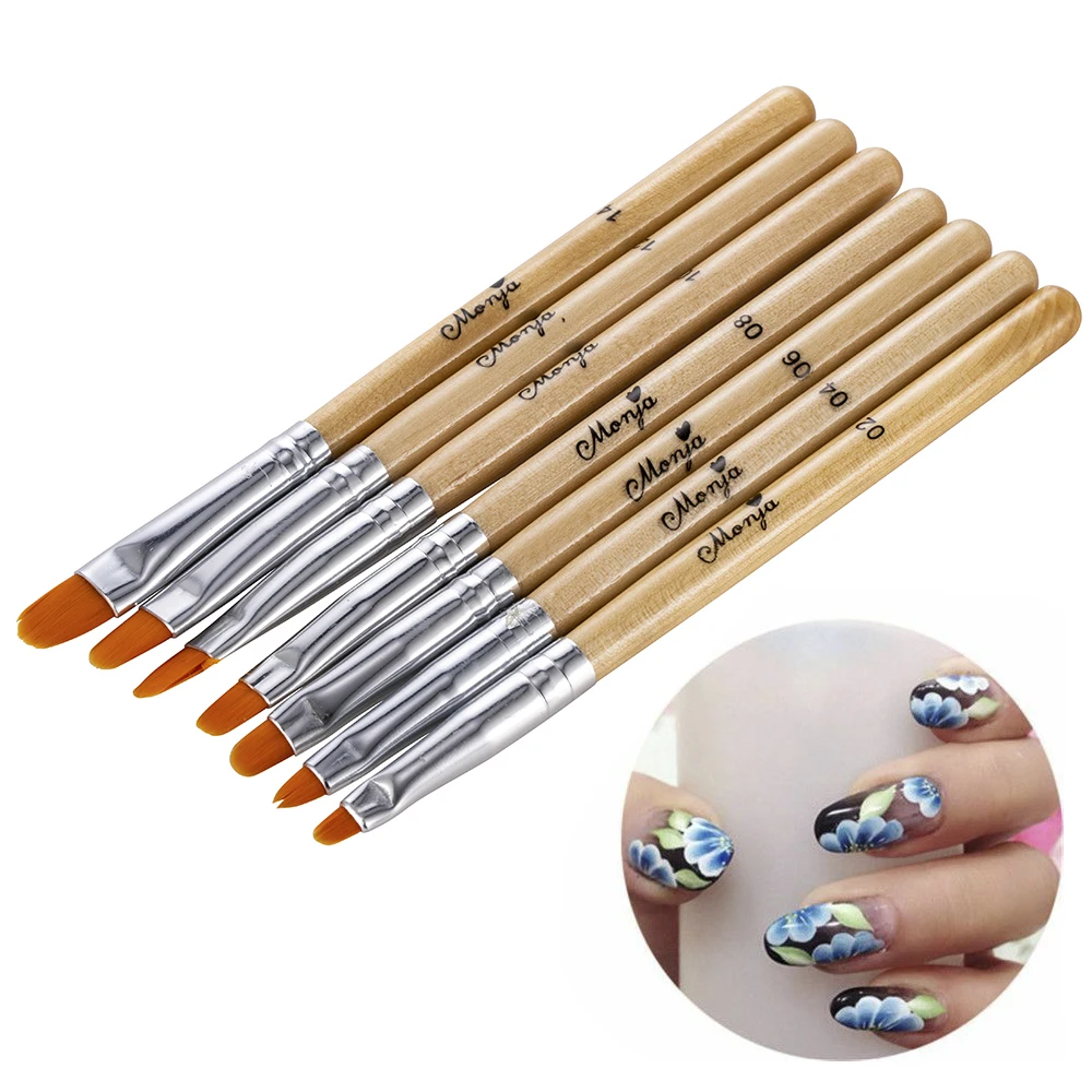 

7 шт. кисть для дизайна ногтей клей для ногтей кисть для фототерапии профессиональный салон УФ-гель маникюрные инструменты оптовая продажа