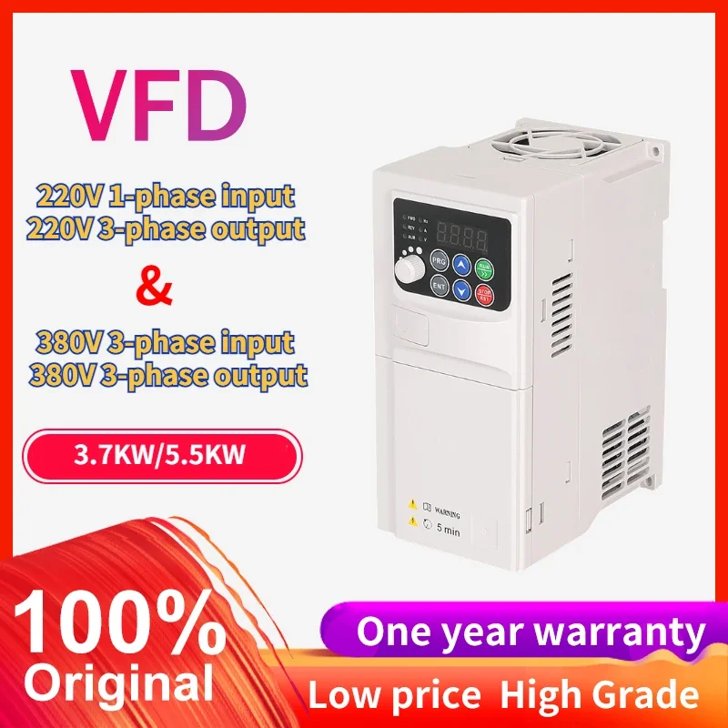 

3.7KW/5.5KW Converter SU600 VFD 380V 3phase Input 380V 3 Phase Output Inverter Frequency Converter Motor Speed Controller