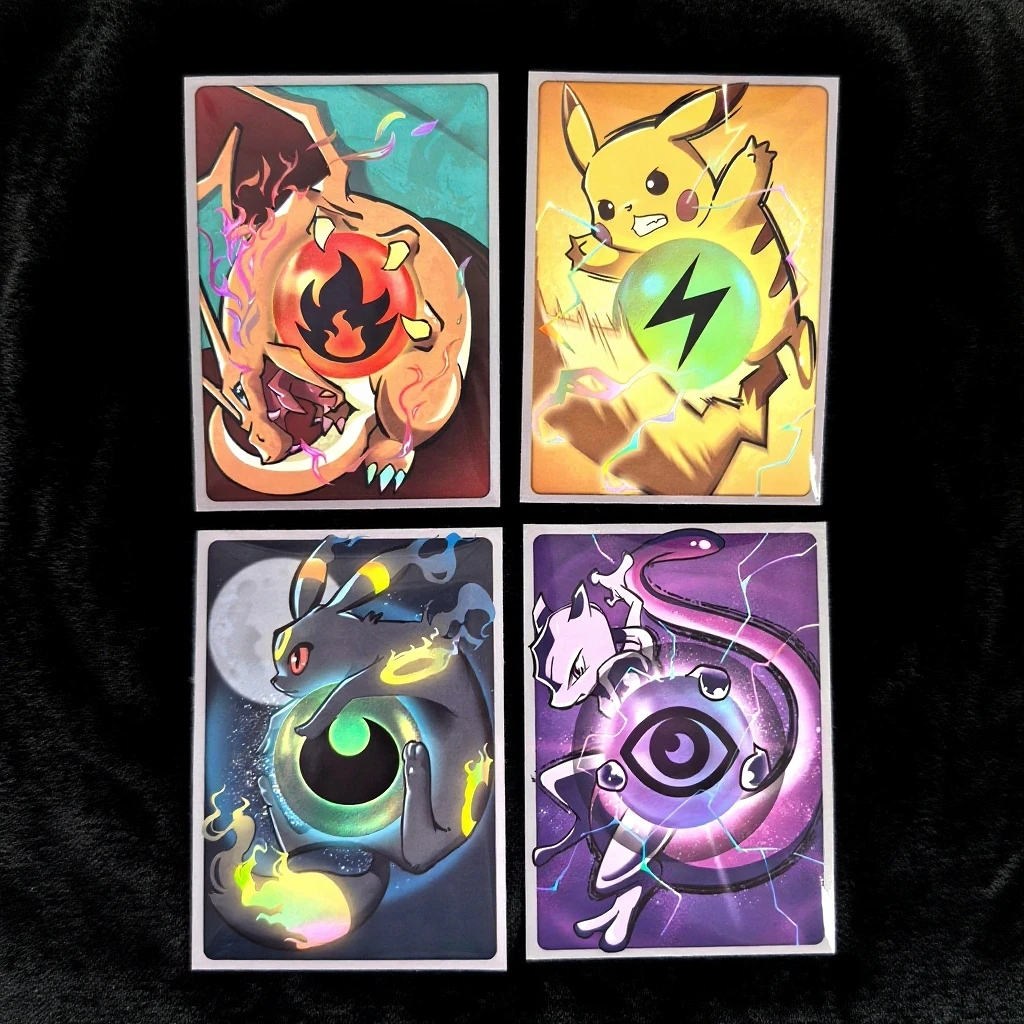 60-шт-компл-92-66-мм-аниме-игра-pokemon-ptcg-diy-рукав-для-карт-energy-art-series-mewtwo-Пикачу-Чаризард-umbreon-коллекция-игрушек