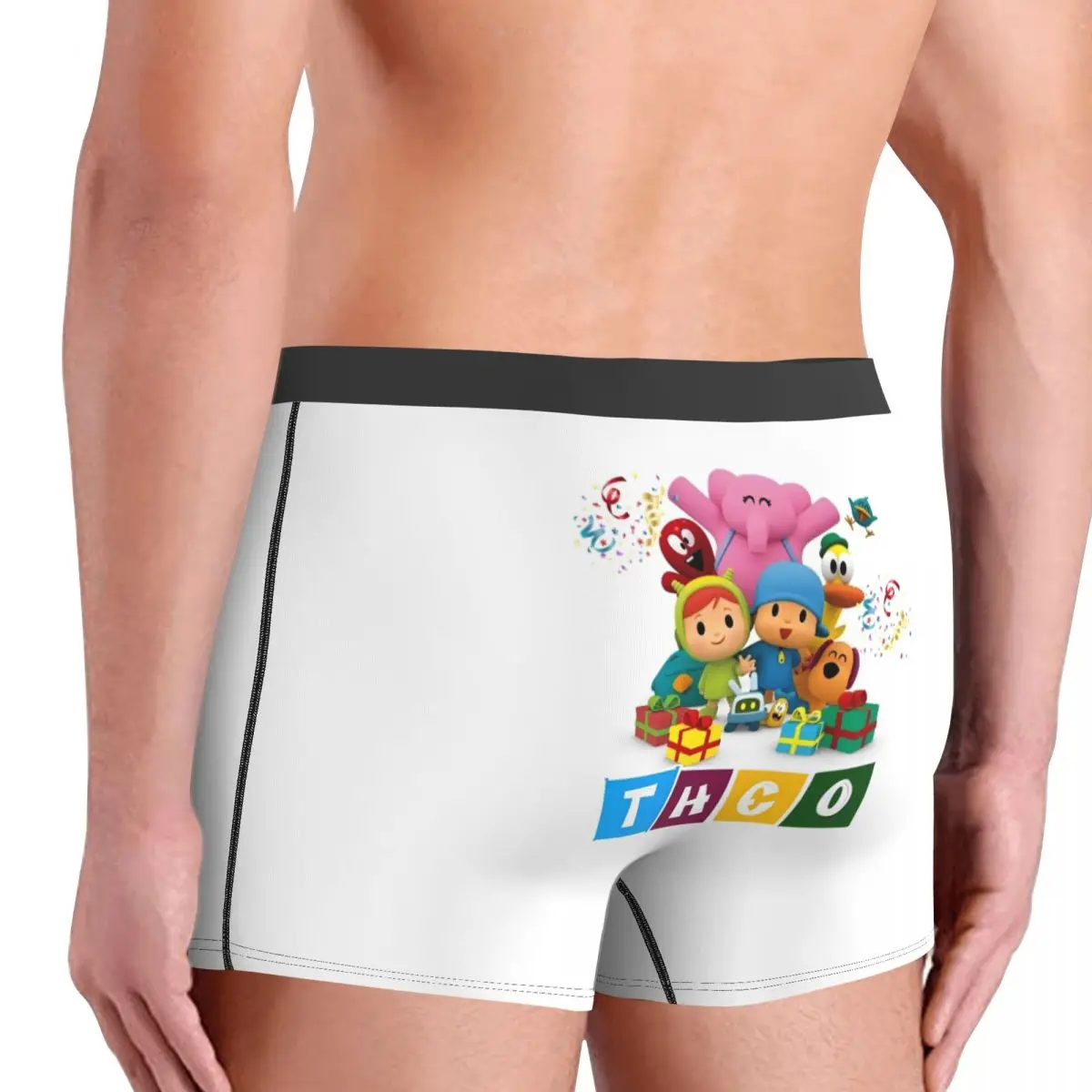 Plush Dolls P-POCOYO Boxershorts 3D Pouch Underwear High Quality Customs Boxer Brief Elastic Men Panties Large Size