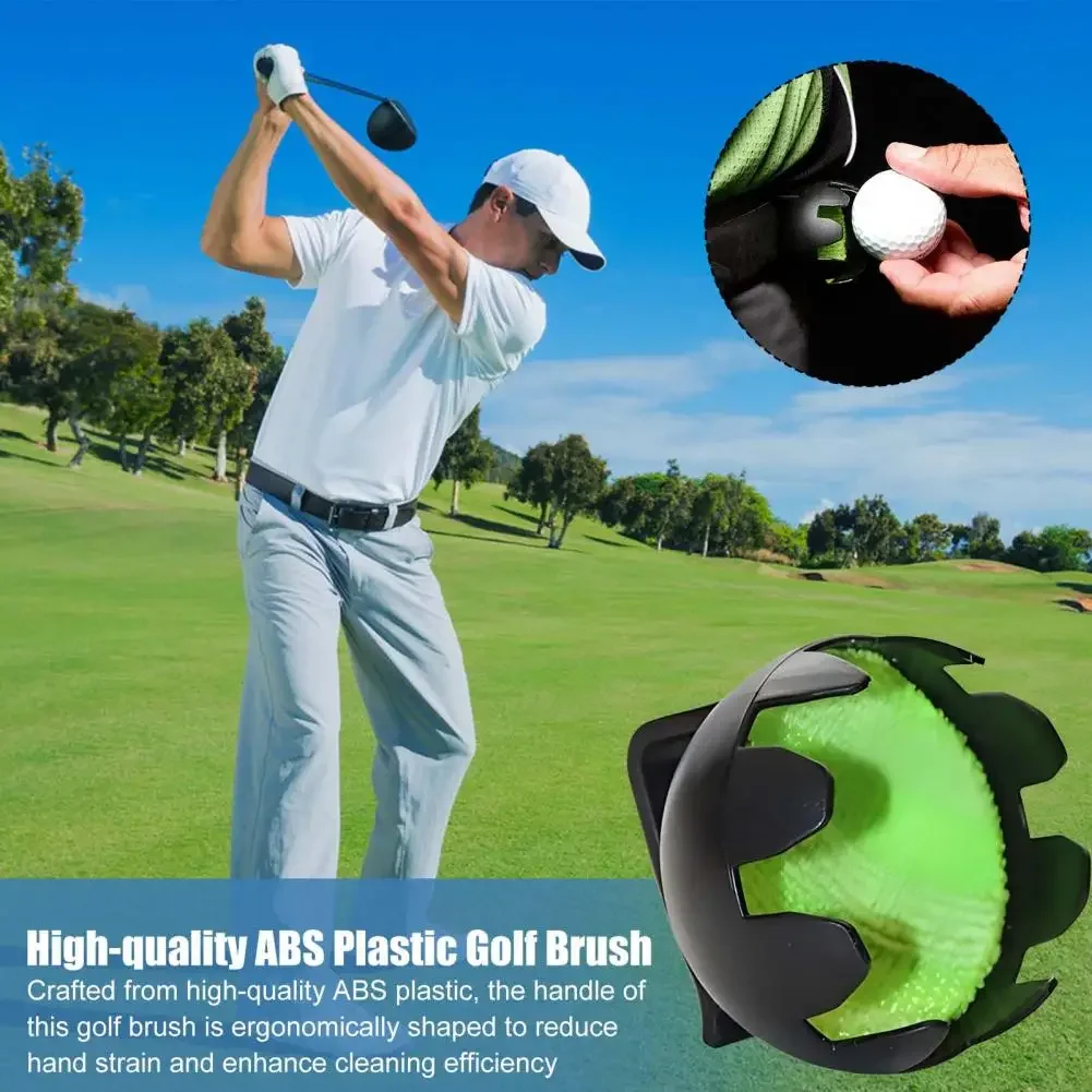 

Portable Golf Ball Cleaner Brush for Bag Cart Golf Brush with Ergonomic Handle Sturdy Golf Club Tool Plastic Washer for Golfers