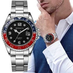 Luminoso digital de gran esfera Relojes de cuarzo de los hombres de lujo de acero inoxidable plegable broche de la correa de reloj masculino Deportes Regalos Relojes de pulsera