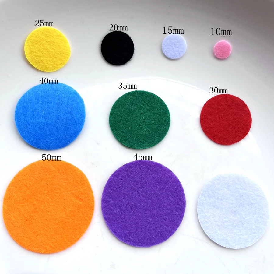 Beautiful colored non-woven fabric circular felt DIY sewing scrapbook handmade accessories various colors  sizes to choose from