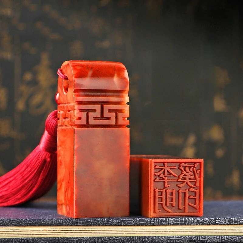 Shoushan Stone Name Stamp Customized Chinese Personal Calligraphy Painting Name Stamp Portable Artist Children Seal Clear Stamps