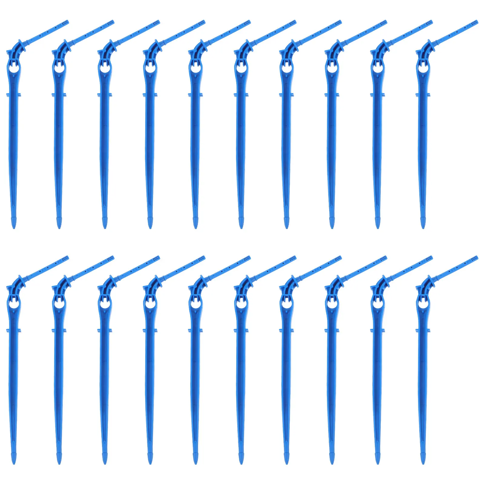 

100pcs Drip Irrigation Accessories Emitters Heads Sprinkler Fittings Drippers for Potted Plants Blue Bend Arrow PE Material