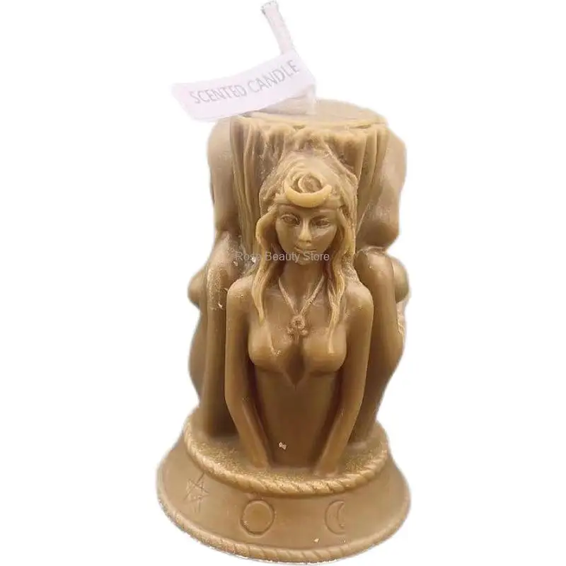 3 Different Gods Silicone Mold Diy Prayer Statue Sculpture Candle Plaster Decoration Mold Party Candle Making Tools