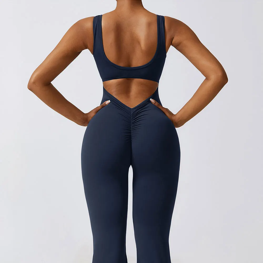 Women Tracksuit Sexy Jumpsuits Yoga Suit One-Piece Sport Fitness Workout Set Stretch Bodysuit Gym Clothes Push Up Sportswear