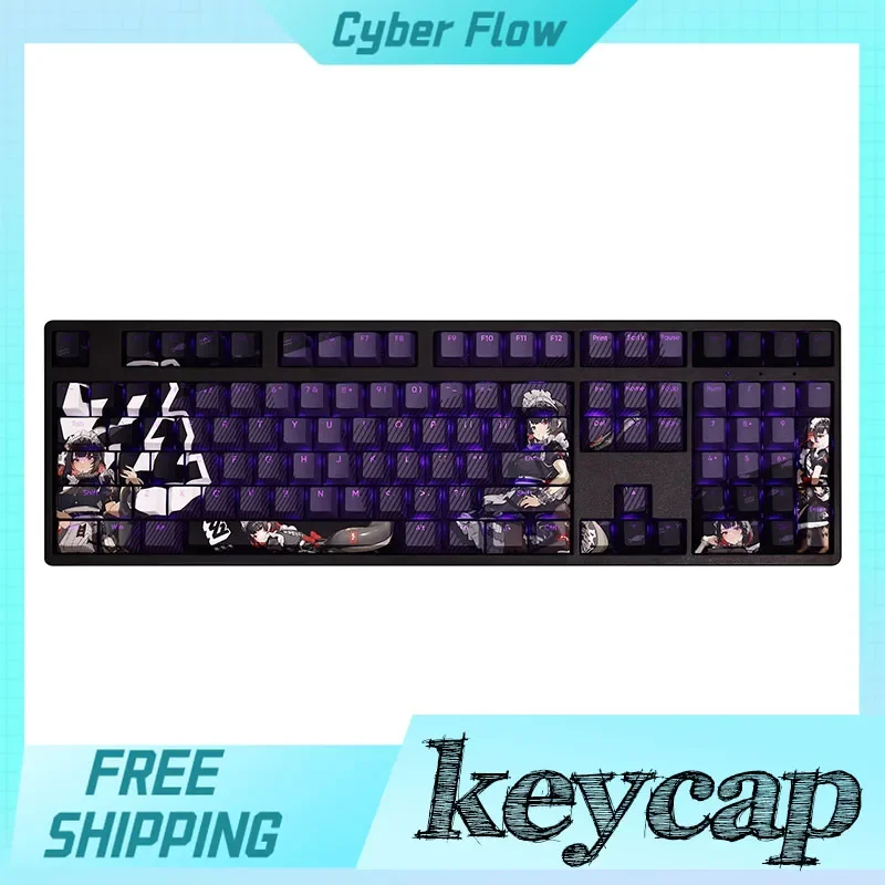 

Anime Ellen Joe Keycap 108keys Cherry Profile Pbt Sublimation Gaming Keycaps Accessories Customized For Desktop Office Gifts