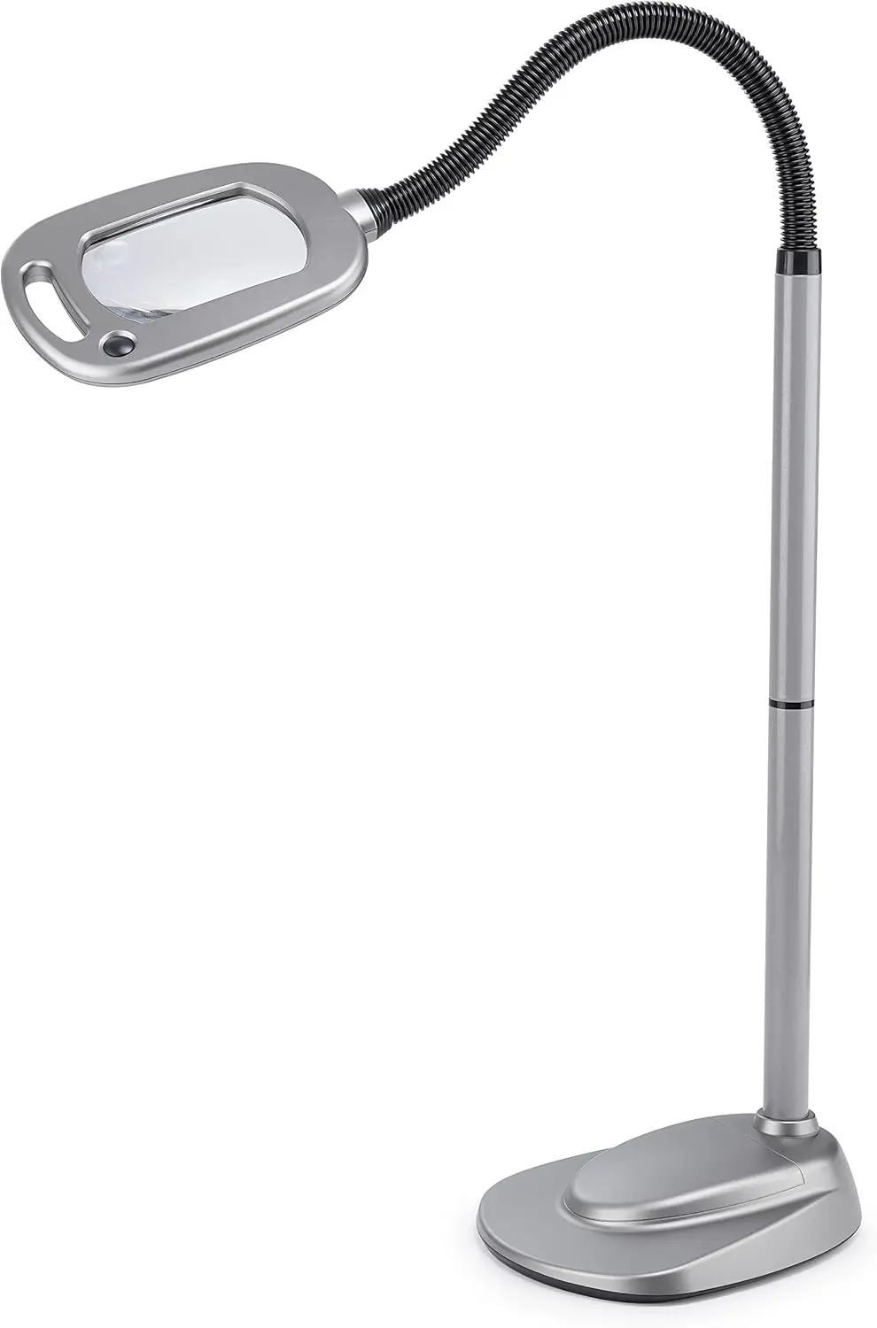 20072-401 MultiFlex 12-LED Floor Magnifier Lamp, Silver, Single Pack