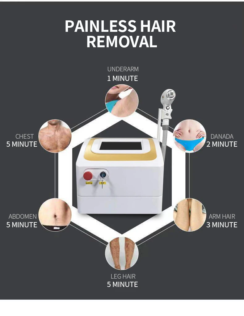 Portable Professional 1200W ICE Diode Hair Removal 808nm  Machine Skin Rejuvenation Lifting OPT Skin Whitening Machine