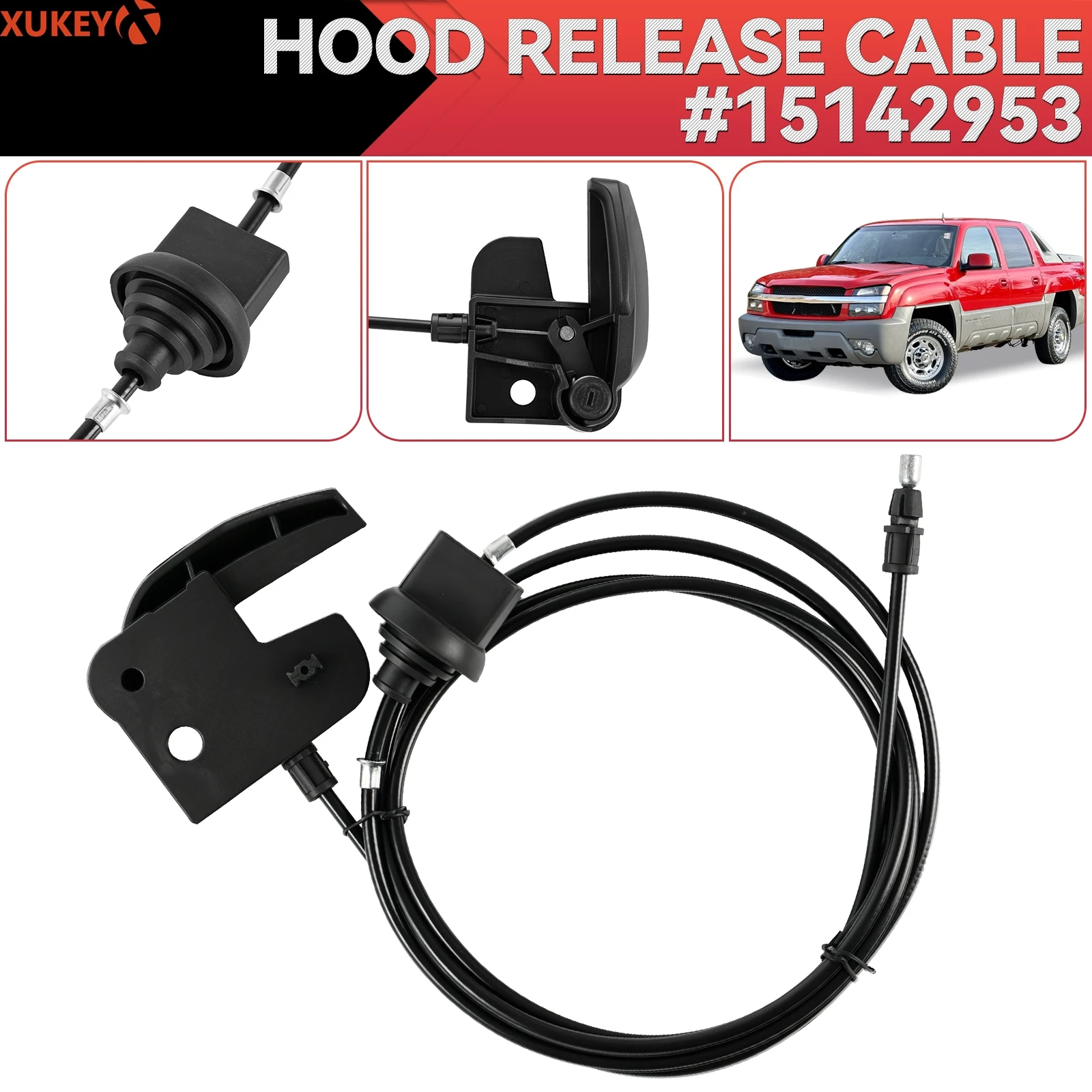 Hood Release Cable 15142953 Bonnet Lock Wire For Chevrolet Silverado GMC Sierra 1500 2500 3500 Cadillac Car Replacement Parts