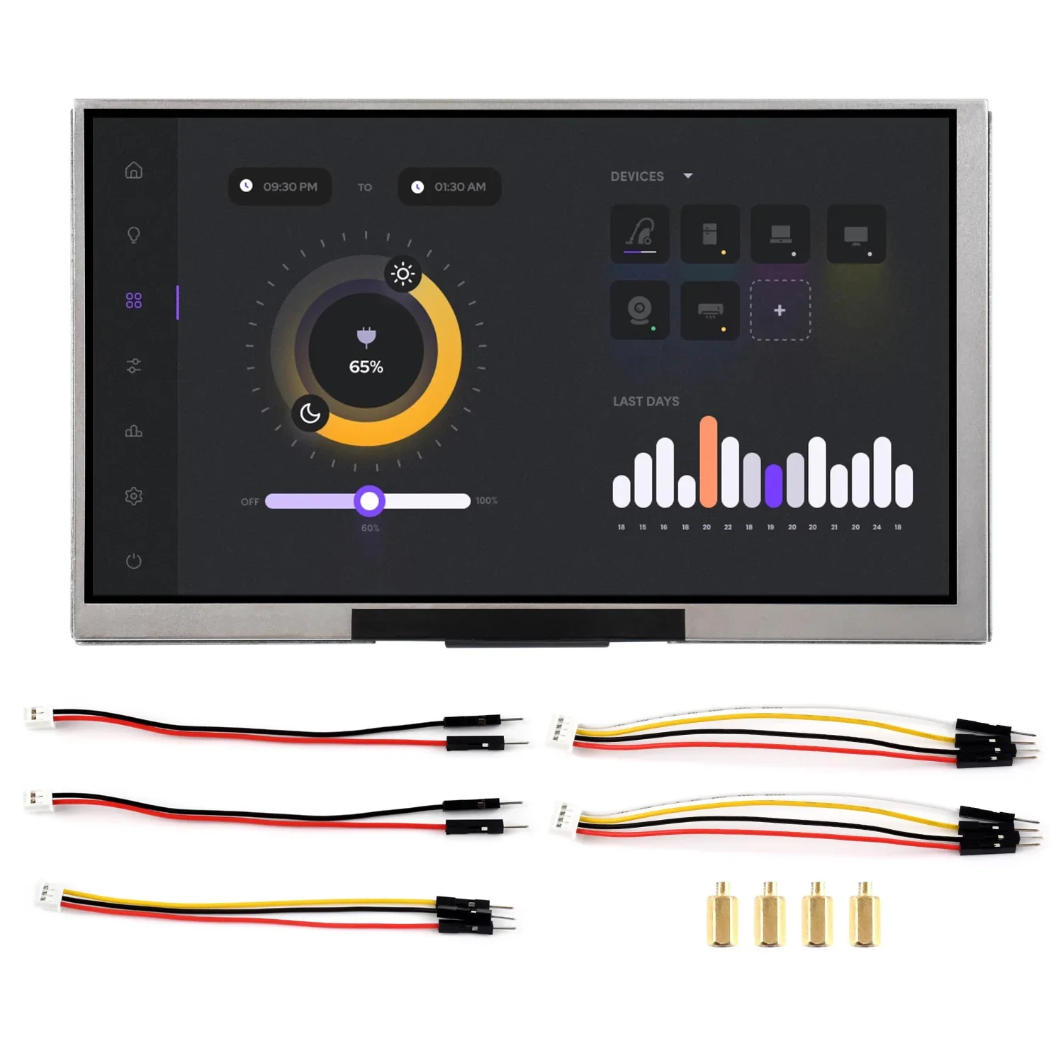 Waveshare ESP32-S3 7-дюймовый дисплей типа B с дисплеем 1024 × 600 32-битный LX7, опционально для сенсорной функции