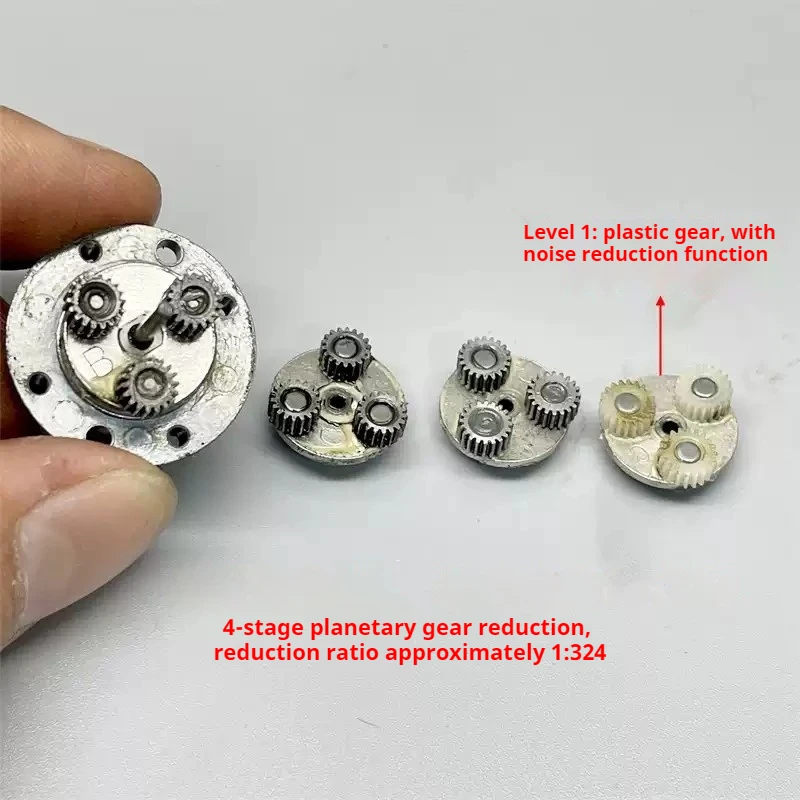 

6V-24V DC 4-Stage Planetary Gear Motor with Hall Encoder 38RPM 1:324 High Torque Speed Measuring Gear Motor